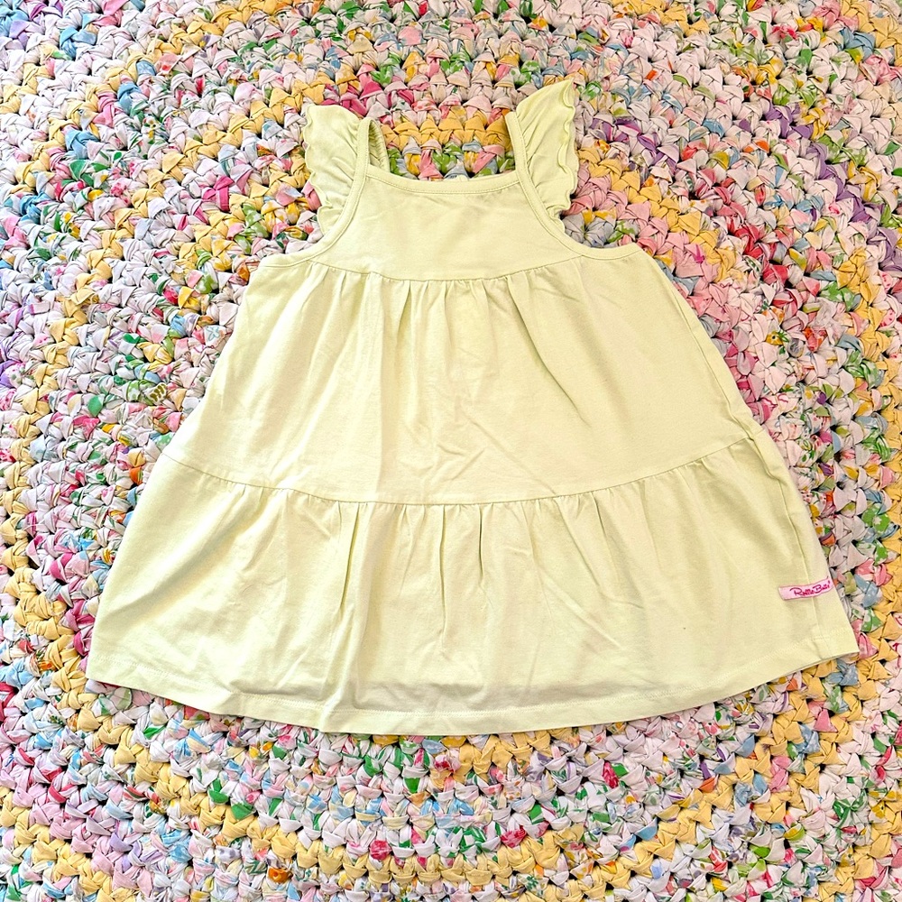 Ruffle Butts Light Green Girls Tank Top